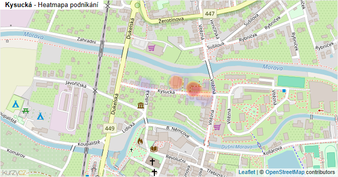 Kysucká - mapa podnikání