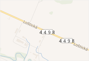 Loštická v obci Litovel - mapa ulice