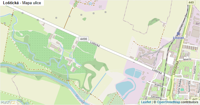 Loštická - mapa ulice