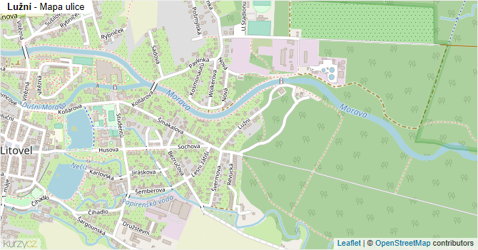 Lužní - mapa ulice