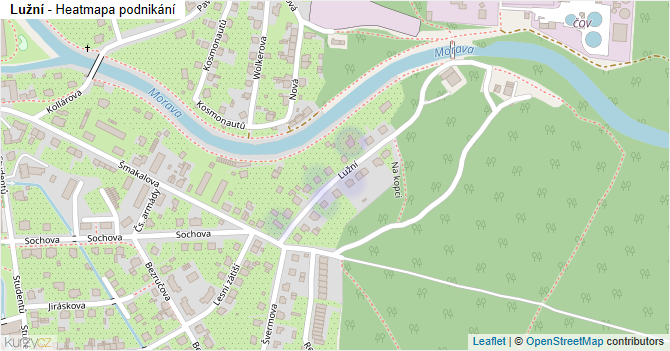 Lužní - mapa podnikání