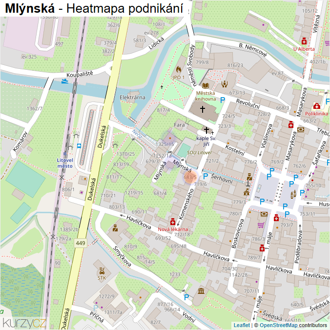 Mapa Mlýnská - Firmy v ulici.