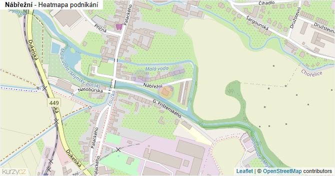 Nábřežní - mapa podnikání