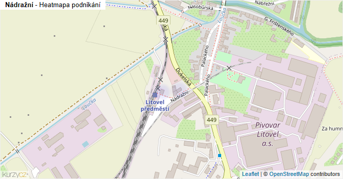 Nádražní - mapa podnikání