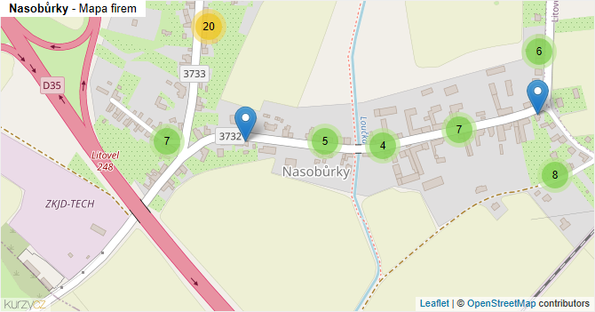 Nasobůrky - mapa firem