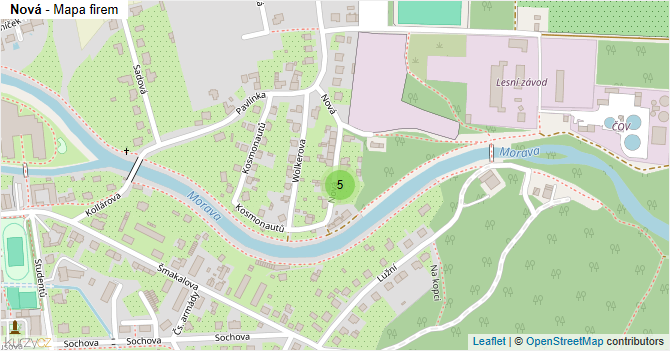 Nová - mapa firem