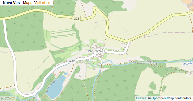 Nová Ves - mapa části obce