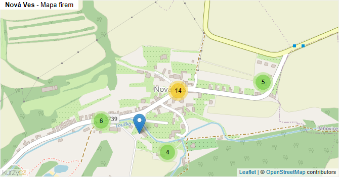 Nová Ves - mapa firem