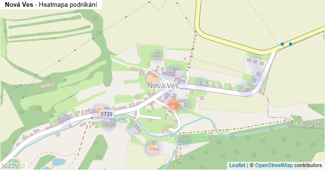 Nová Ves - mapa podnikání