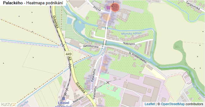Palackého - mapa podnikání