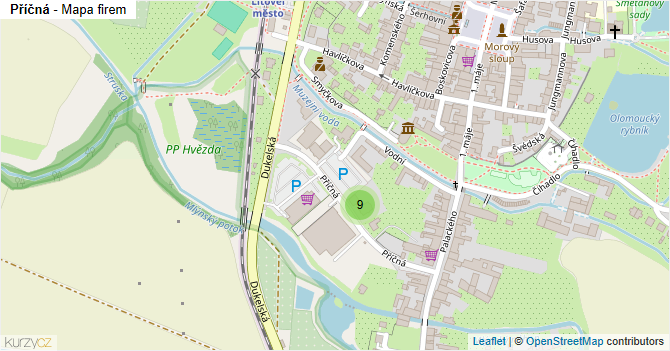 Příčná - mapa firem