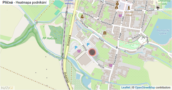 Příčná - mapa podnikání