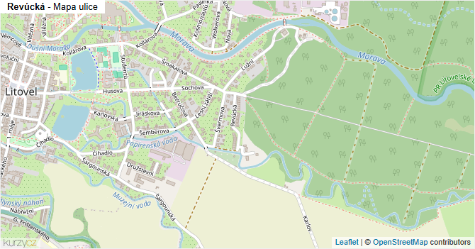 Revúcká - mapa ulice