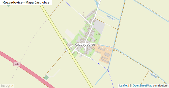 Rozvadovice - mapa části obce