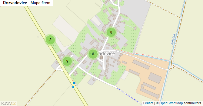 Rozvadovice - mapa firem