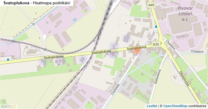 Svatoplukova - mapa podnikání