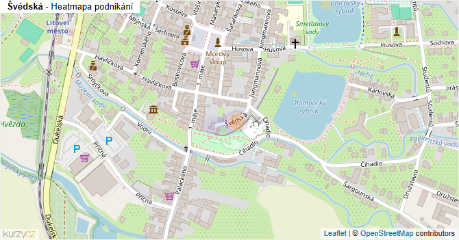 Švédská - mapa podnikání