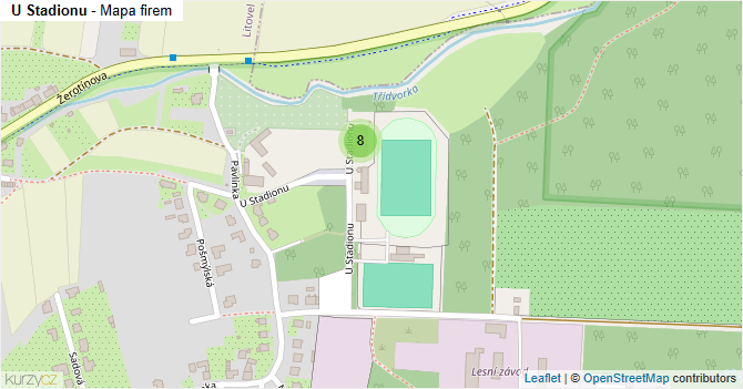 U Stadionu - mapa firem