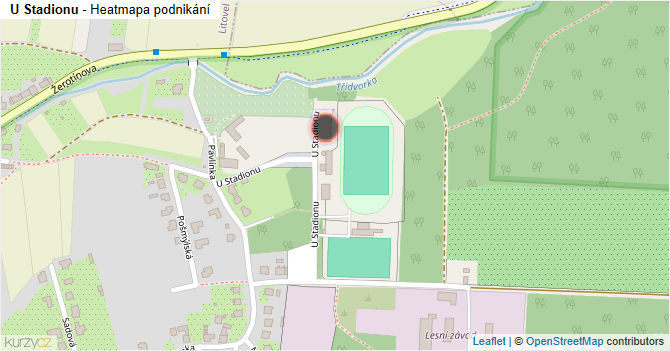 U Stadionu - mapa podnikání