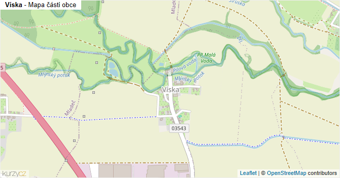Víska - mapa části obce