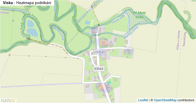 Víska - mapa podnikání