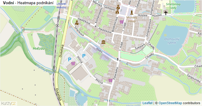 Vodní - mapa podnikání