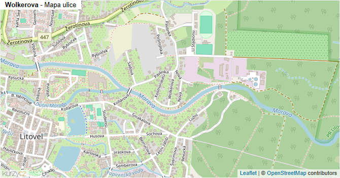 Wolkerova - mapa ulice