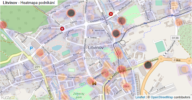 Litvínov - mapa podnikání