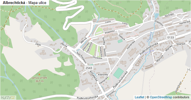 Albrechtická - mapa ulice