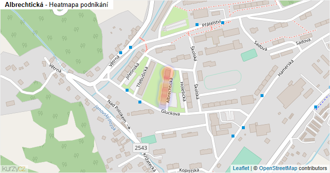 Albrechtická - mapa podnikání