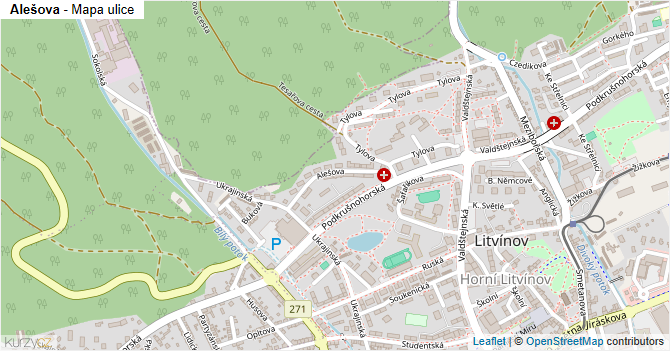 Alešova - mapa ulice