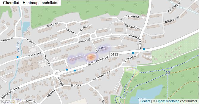 Chemiků - mapa podnikání