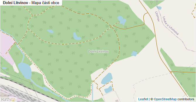 Dolní Litvínov - mapa části obce