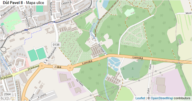 Důl Pavel II - mapa ulice