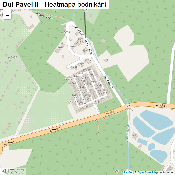 Mapa Důl Pavel II - Firmy v ulici.