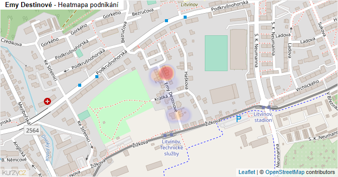 Emy Destinové - mapa podnikání