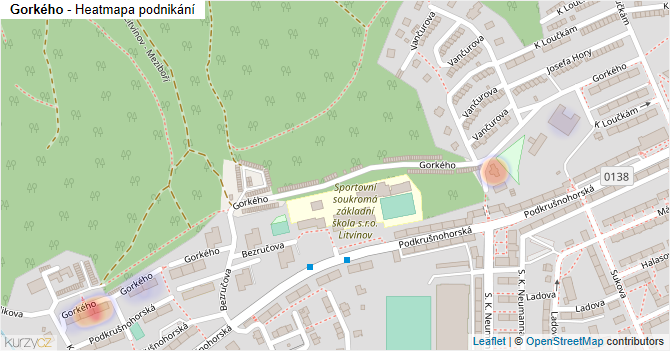 Gorkého - mapa podnikání