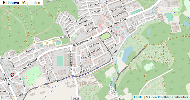 Halasova - mapa ulice