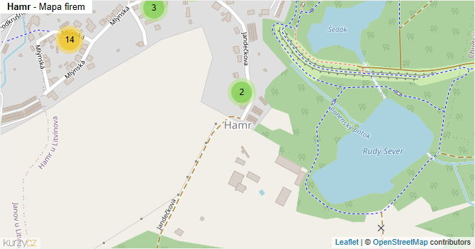 Hamr - mapa firem