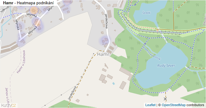 Hamr - mapa podnikání