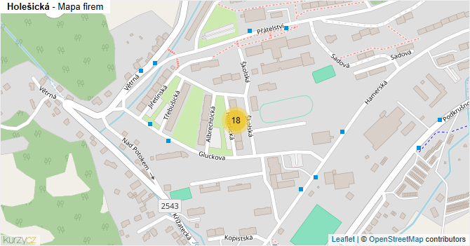 Holešická - mapa firem