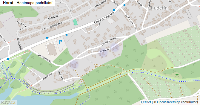 Horní - mapa podnikání