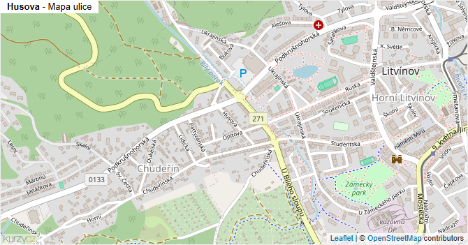 Husova - mapa ulice