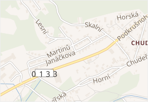 Janáčkova v obci Litvínov - mapa ulice
