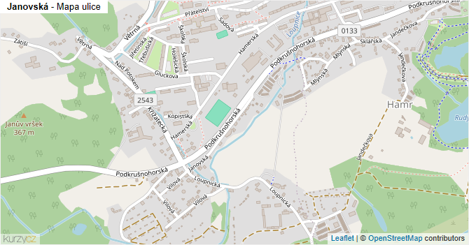Janovská - mapa ulice
