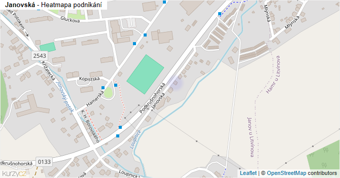 Janovská - mapa podnikání