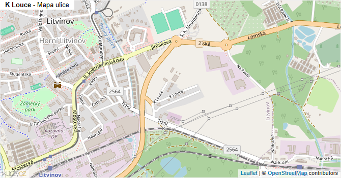 K Louce - mapa ulice
