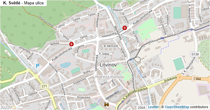 K. Světlé - mapa ulice