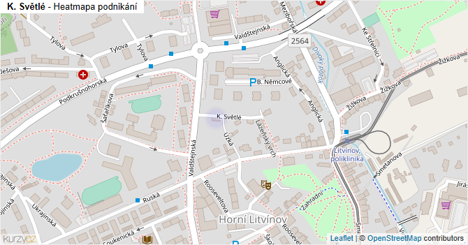 K. Světlé - mapa podnikání