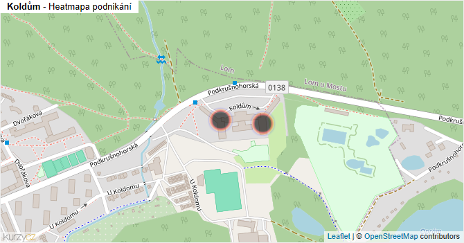 Koldům - mapa podnikání